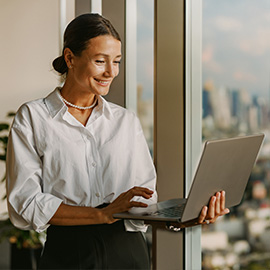 Professional woman working on a business project, representing entrepreneurship and small business development