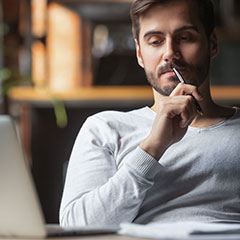 Businessman thinking