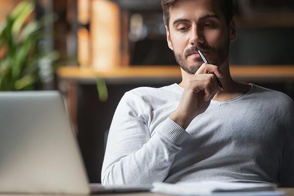 Businessman thinking